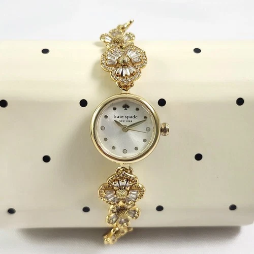 NEW Kate Spade Monroe Flower Link Crystal Bracelet Style Watch KSW1828 NIB