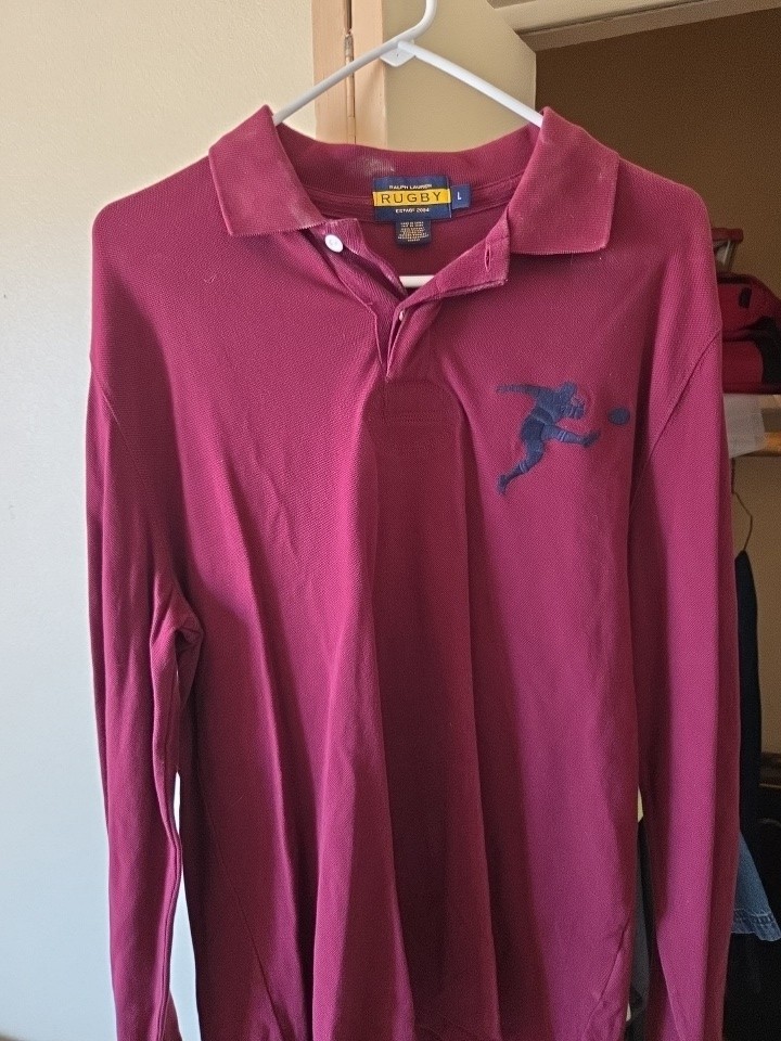 Vintage POLO RUGBY RALPH LAUREN Large USA Big Kicker Long Sleeve