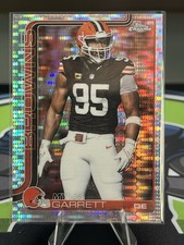 2025 Topps Chrome NFL Myles Garrett Pulsar Refractor #70 Cleveland Browns