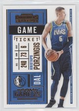 2020-21 Panini Contenders Game Ticket Bronze Kristaps Porzingis #42 9u0