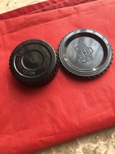 Nippon Kogaku Body Cap And Rear Lens Cap For Nikon F