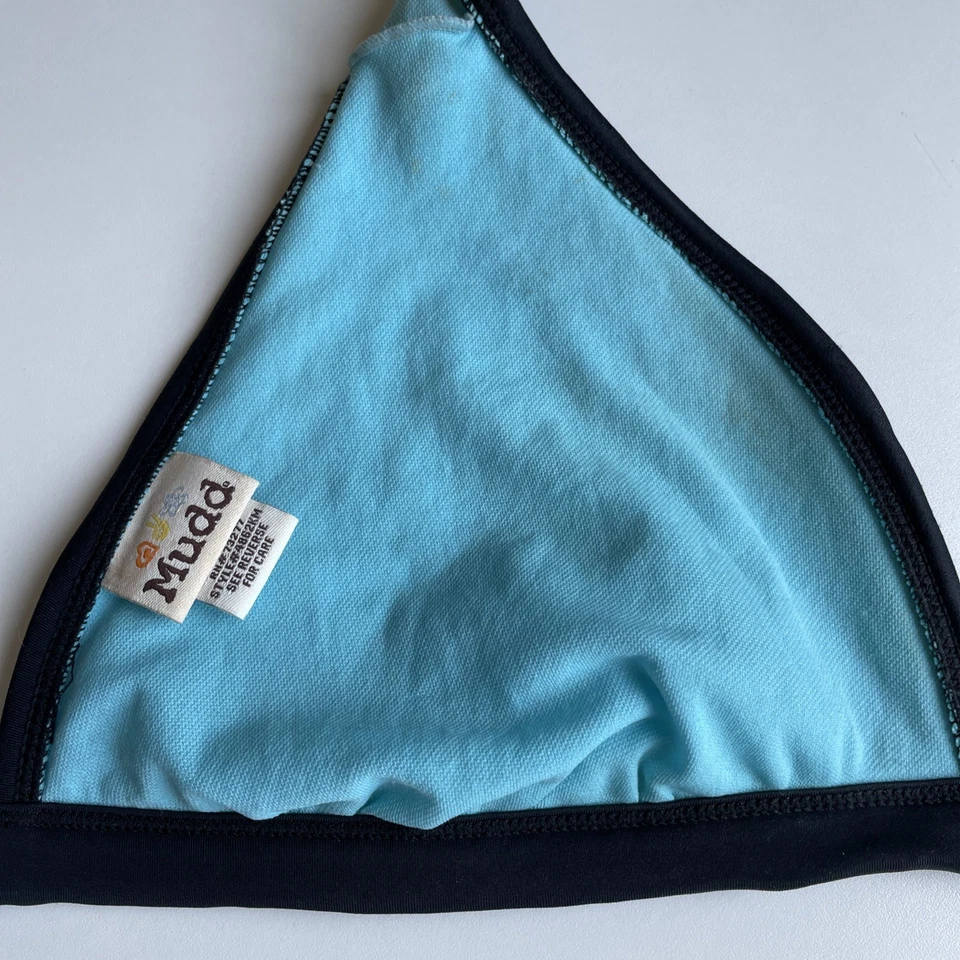 Винтажный Y2K MUDD блестки плавать бикини верхний женский размер XL цветной курорт отпуск - Изображение 4 из 4