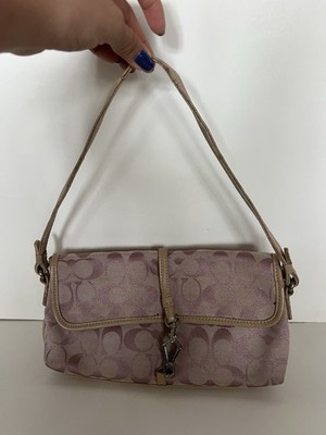 Vintage Coach Hamptons Mini Baguette Bag  Pink  Y2K