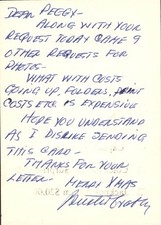 BUSTER CRABBE - AUTOGRAPH NOTE SIGNED