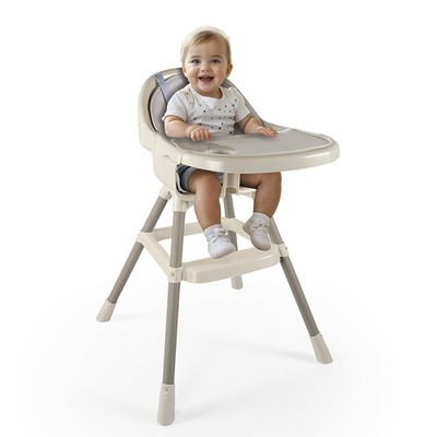 Dolu Nuve Deluxe High Chair for Babies 6+ Months w/ Removable Tray, Relax Beige