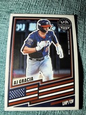 2026 Panini Stars & Stripes #147 AJ Gracia Collegiate National Team USA Baseball