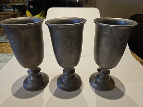 Vtg 3 Wilton Pewter Goblets from The Arabian Horse Association of New England - Picture 2 of 5