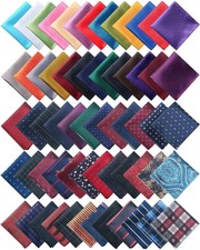 Squares Handkerchiefs Set 9.06 x 9.06 Inch Assorted Colors Silk Suit Accessories