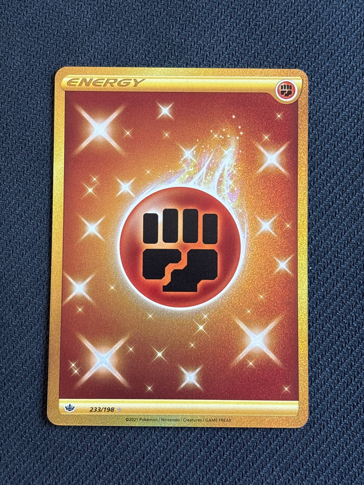 Pokemon TCG  Fighting Energy 233/ 198 Secret Rare Chilling Reign NM Condition