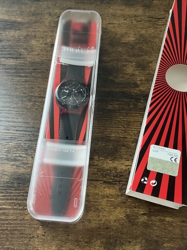 SWATCH SWISS MADE, SISTEM 51 RED STARS AUTOMATIC WATCH SUTR400 Gently Used - Picture 22 of 24