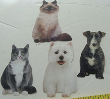 NEW Paper House Die Cut Shapes - Animals Cat Dog - Set of 11 Made in USA