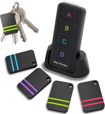Pack of 4 Find My Keys Device Stick on Remote Finder Beeper Tracker Tags for Car