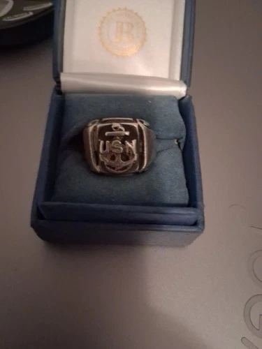 USN VINTAGE WW2 WW1 Ring Sterling Silver US Navy Military