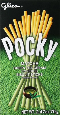 Glico Pocky Biscuit Sticks, Matcha Green Tea Cream, 2.47 Ounce