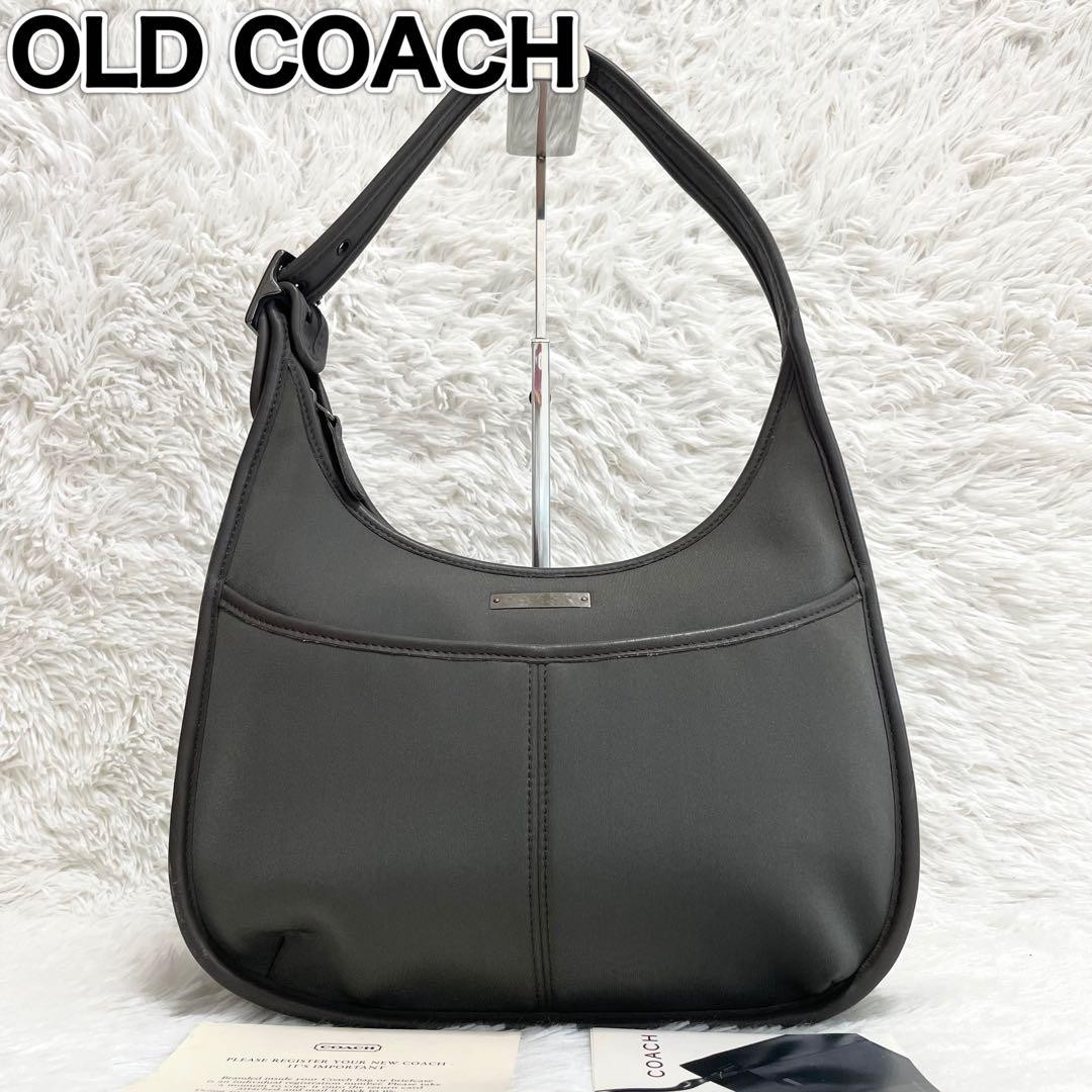 Old Coach 6203 Ergo Nylon Shoulder Bag Black Silver MK0707002