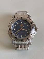 Hunting World Ladies Quartz Watch Blue Dial Stainless Steel Unused