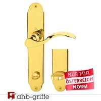 Hoppe TüRgriff Caracas Langschild Messing Poliert Wc Ö-Norm TüRdrüCker TüRklinke