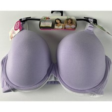Fruit of the Loom Women's 2 T-Shirt Bras Size XL Soft ESTILO Lilac White G18