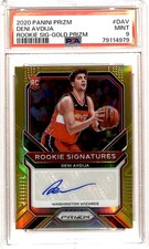 2020-21 Panini Prizm Signatures Gold SSP 10/10 Deni Avdija Rookie Auto PSA 9 GS2