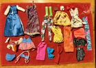Vintage 1960 and 70s Era Barbie Doll Mixed Clothing Lot and accessories