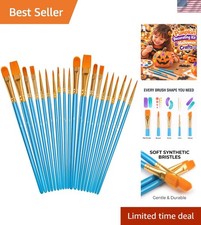 Soucolor 20 Pack Artist Brushes - Perfect for DIY Crafts, Painting Decor
