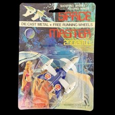 NOS 1970's Vintage Ales SPACE MASTER 2002 M.D. 3" Die Cast Metal Spaceship