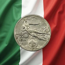 1914 R Italy 20 Centesimi - Combined Ship