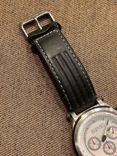 August Steiner Mens Chronograph Watch Model AS8014BK With New Battery READ!! - Picture 5 of 13