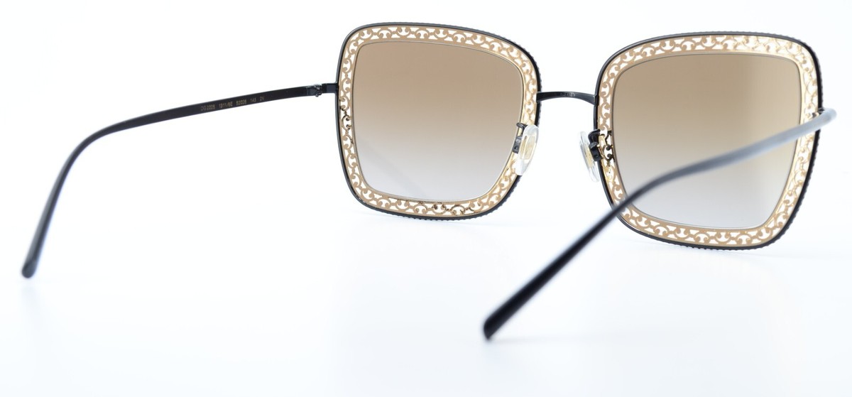 DOLCE & GABBANA D&G Sonnenbrille DG 2225 1311 6E 52-26 145 Black Gold Metal Grid Dg d and g - Gem main image 2