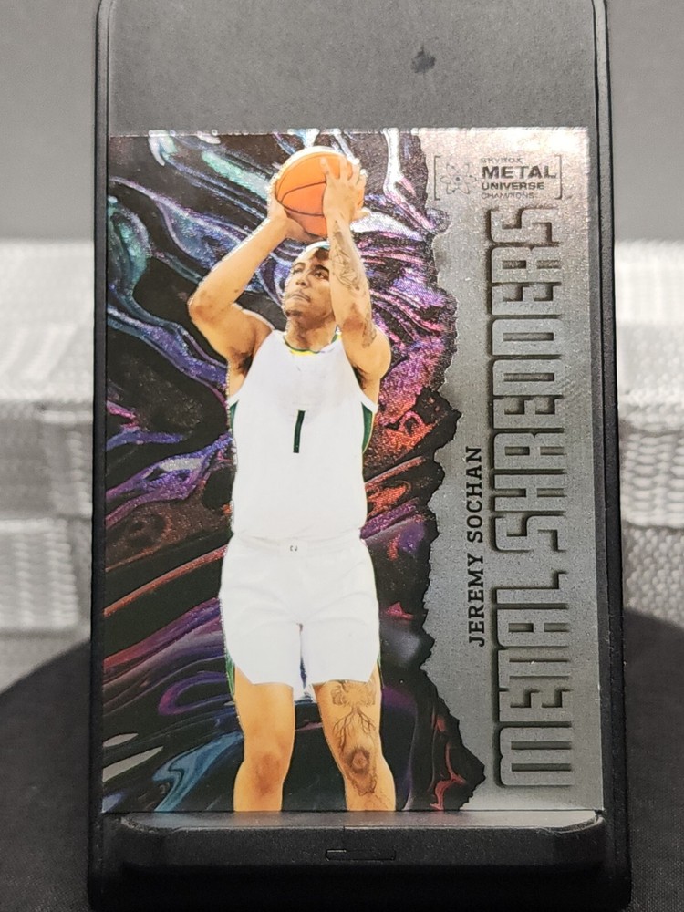 D 2022 Skybox Metal Universe Champions Jeremy Sochan Rookie Metal Shredders #102
