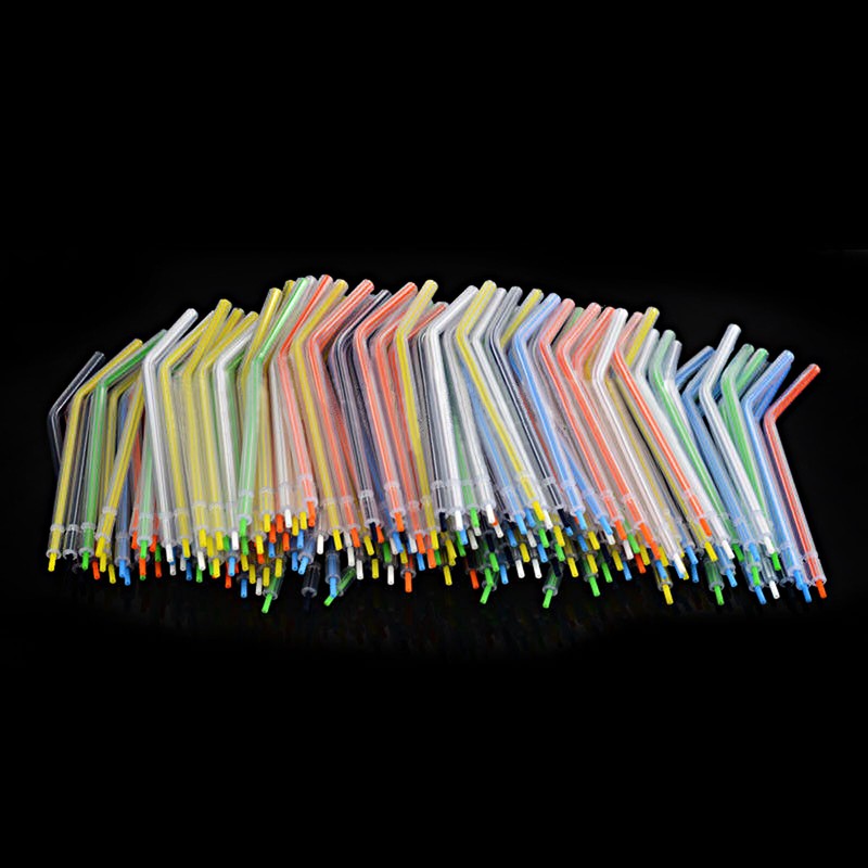 50Pcs Disposable Dental Triple Way Spray Air Water Syringe Tips Tubing Nozzles