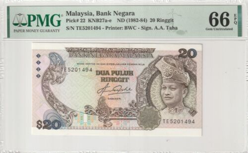 MALAYSIA RM20 5TH SERIES AZIZ TAHA LAST PREFIX TE 66EPQ - Picture 1 of 2