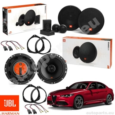 Kit 6 Casse JBL 6,5" 4Ω Coaxiales 2 Voies Avant Arrière pour Alfa Romeo Giulia - Photo 1/4