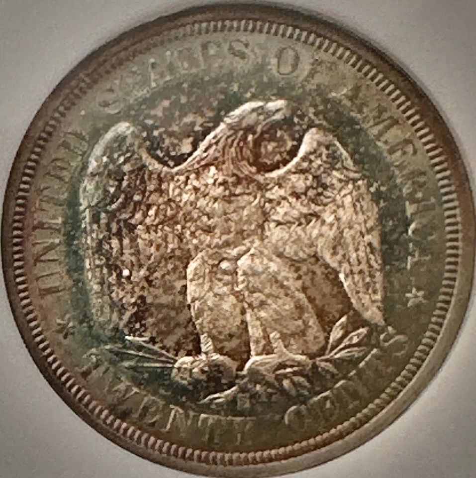  1875-S Liberty Seated Silver Twenty-Cent Piece NGC MS 63 Nice Sweet Toning - Image 4 of 4