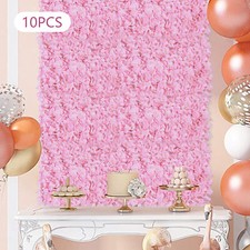Artificial Fake Flower Hydrangea Wall Panel Banquet Wedding Backdrop Decor 10X