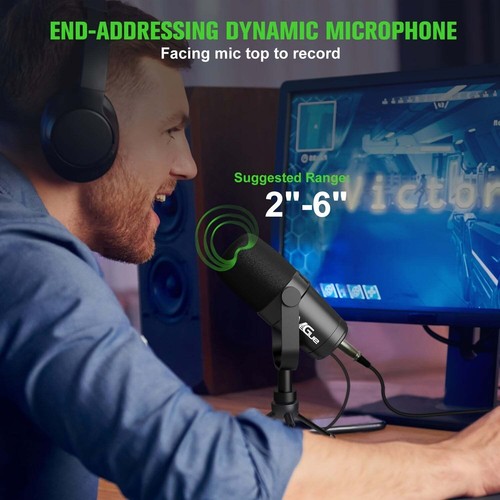 Vocal Dynamic Microphone For Podcasting, Gaming, Recording & Live Streaming, All - Picture 5 of 8