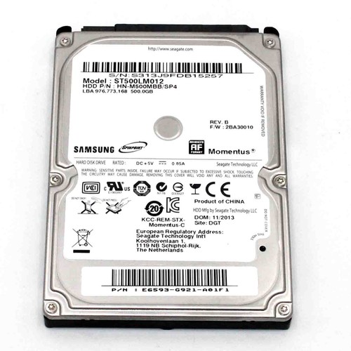 Defekte Samsung 500GB SATA 2.5 Festplatte ST500LM012, Momentus REV B