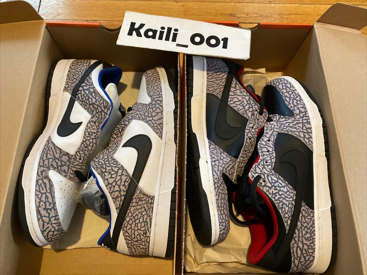 Nike Dunk Low Pro SB Size 12 Supreme Set Black White cement Nike Dunk Low Pro SB Size 12 Supreme Set Black White cement