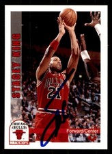 1992 Hoops Basketball #31 Stacey King Signed Autograph (no COA)