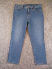 D and Co Jeans Womens 12 Blue Denim Straight High Rise Retro Medium Wash 32x26