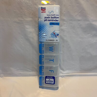 Lot Of 5, Brand New 7-Day Push Button Pill Reminder 2XL Rite Aid