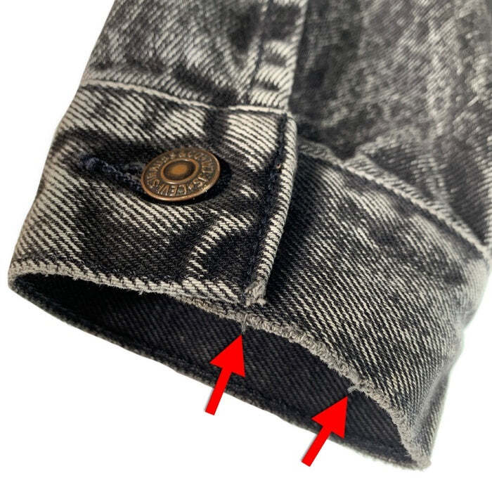Levi's 70507 88年製 Chemical BLACK USA Levi's 80's 70507-0253 Chemical Wash Black Denim Trucker