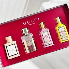 New 4PC Gucci Fragrance Discovery Holiday Splash Mini size Gift Set 5 ml/0.16 oz