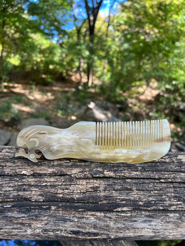 Horn comb, buffalo horn hair care, long hair head | eBay