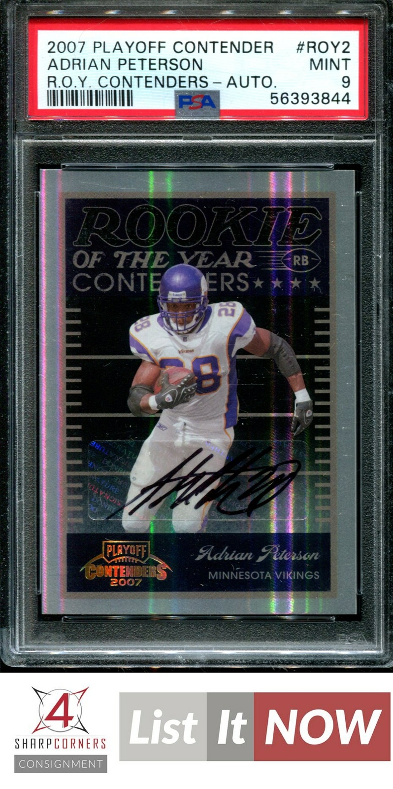 Adrian Peterson Playoff Contenders Rookie of the Year Contenders #ROY2 Autograph