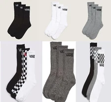 VANS Socks Large 3 Pairs Classic Off the Wall Cotton Crew Socks