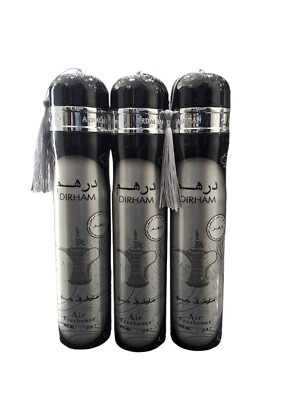 3 x Dirhams Lattafa Lufterfrischer exotischer Duft Spray 300 ml süßes Aroma