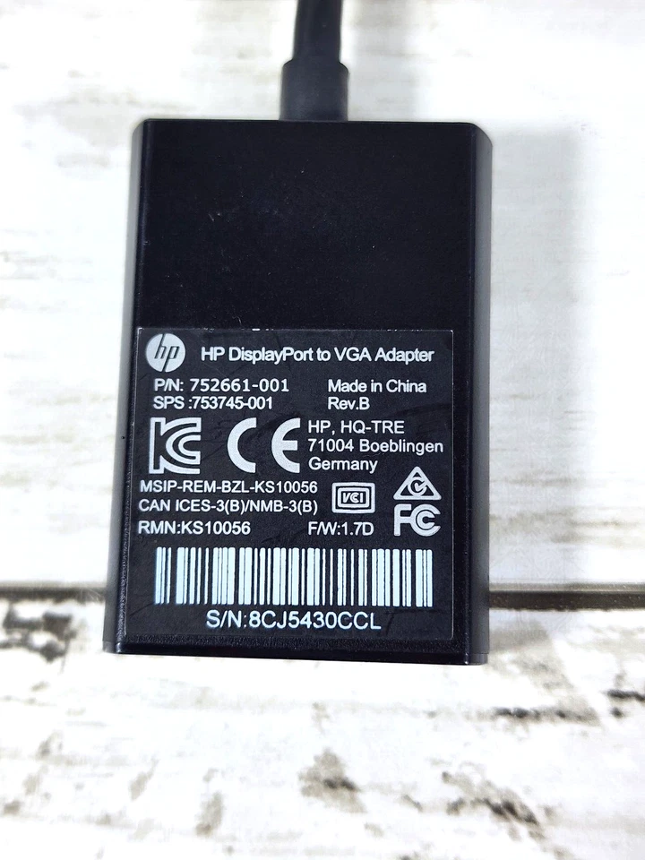 Genuine HP Display 752661-001 753745-001 Display Port To VGA Adapter - Image 2 of 4