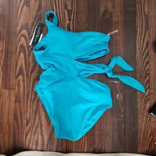 La Blanca Island Goddess One Shoulder One Piece Swimsuit Women's Size 12 NWT
