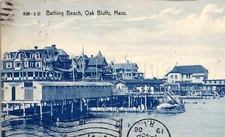 Bathing Beach Bath House Oak Bluffs Massachusetts Postcard A42335 528-2 B ca1908
